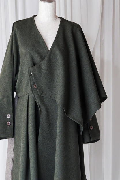 asymmetry layered coat
