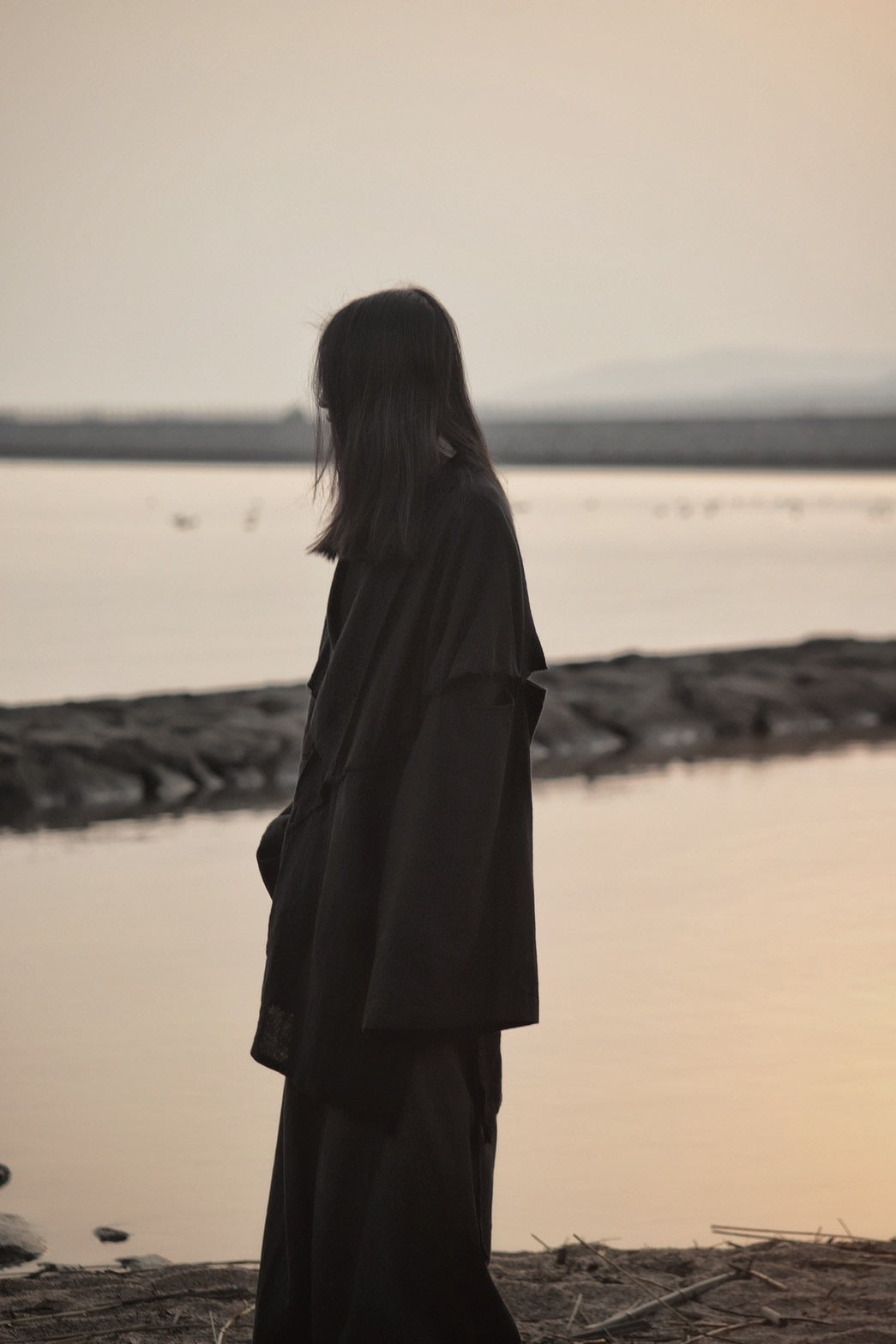 mid-length slit haori