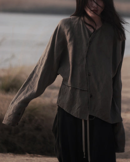 collarless shirts