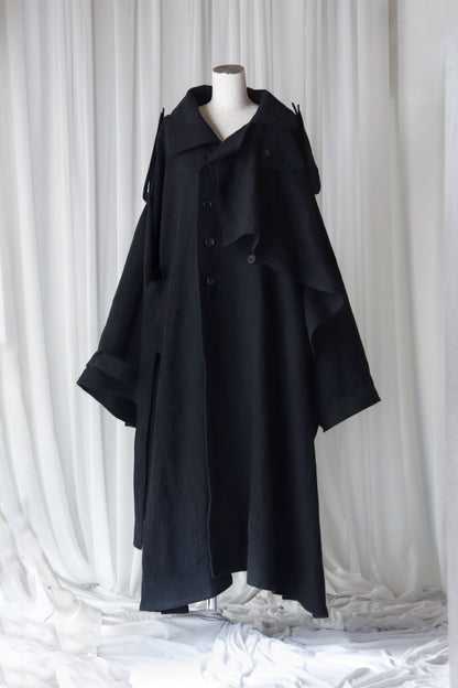 linen layered coat