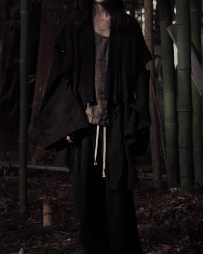 mid-length slit haori