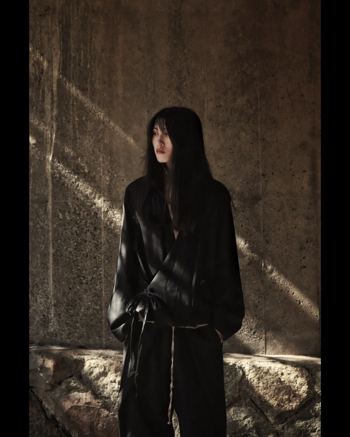 collarless tailored jacket