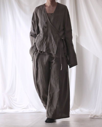 collarless jacket
