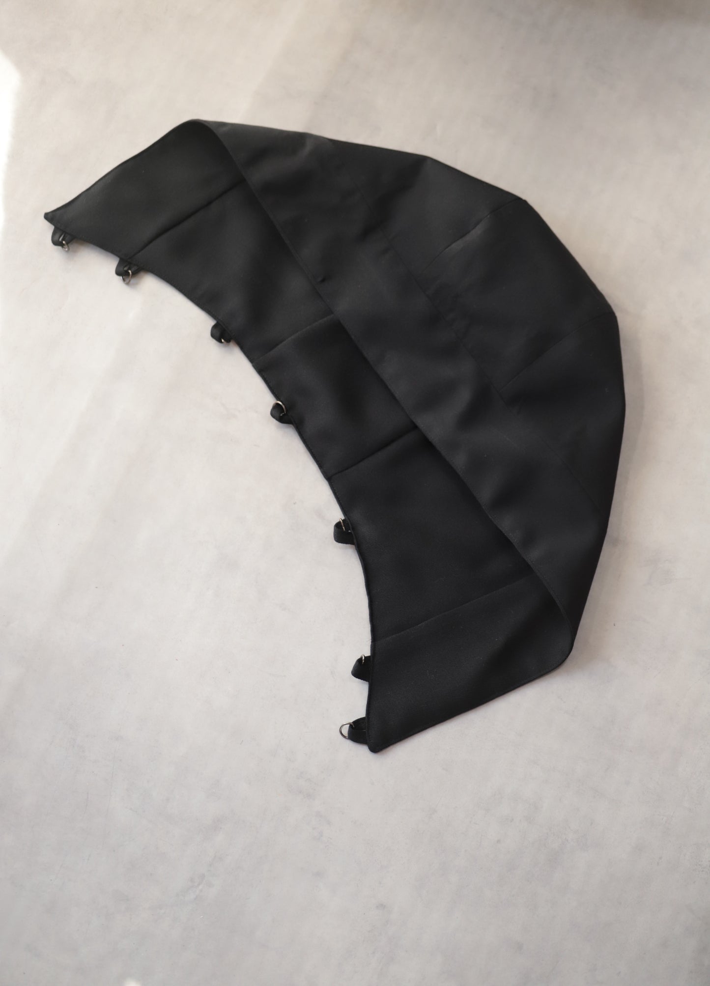 wool × leather layered coat