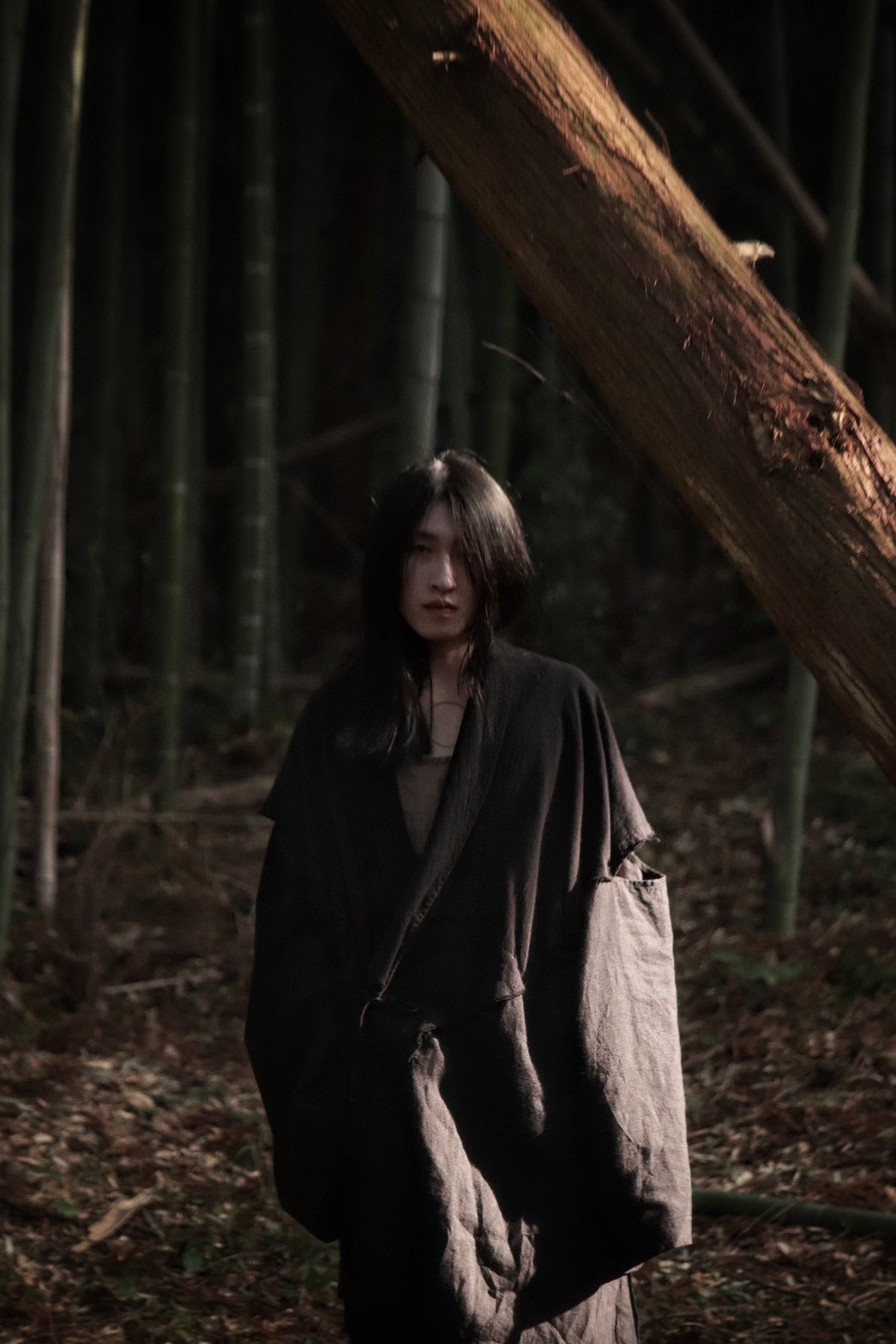 mid-length slit haori