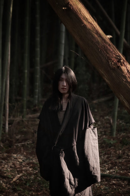 mid-length slit haori