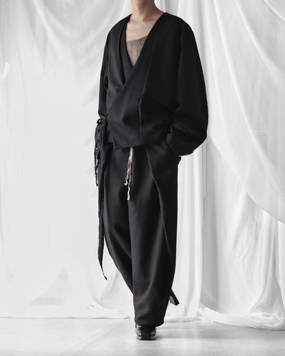 collarless tailored jacket