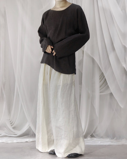 bias-cut pullover