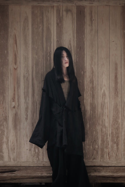 mid-length slit haori