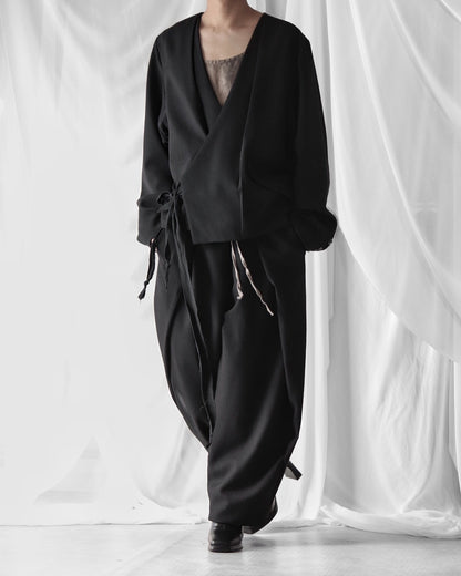 collarless tailored jacket