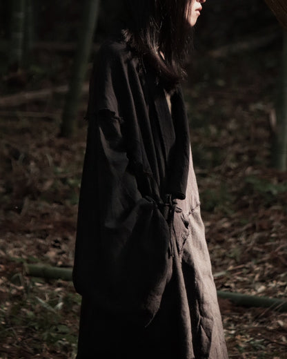 mid-length slit haori
