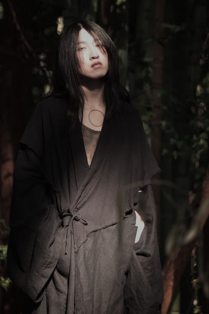 mid-length slit haori