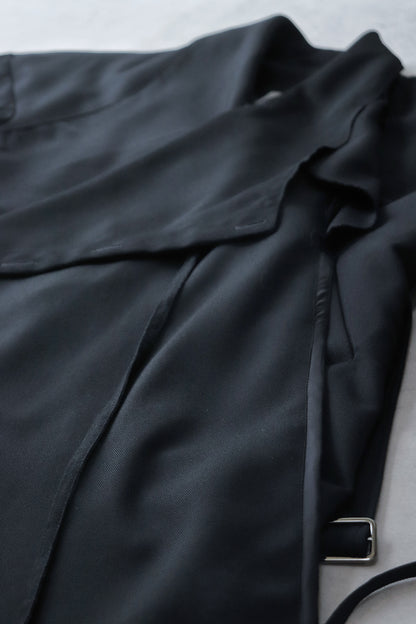 layered frayed coat