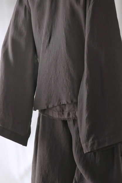 collarless jacket