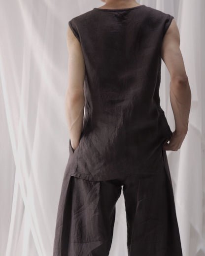 tuck sleeveless shirts