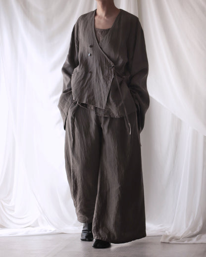 collarless jacket