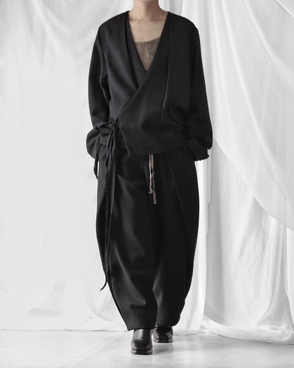 collarless tailored jacket