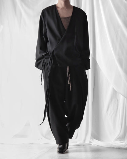 collarless tailored jacket