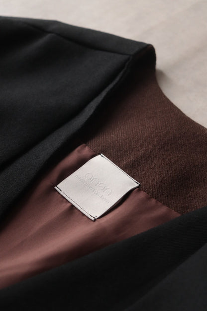 collarless tailored jacket