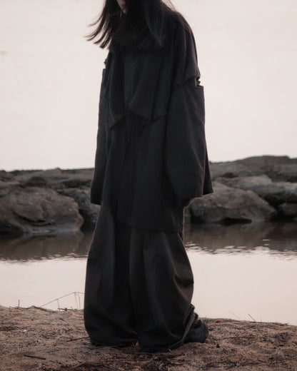 mid-length slit haori