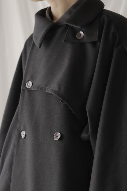 wool layered trench coat