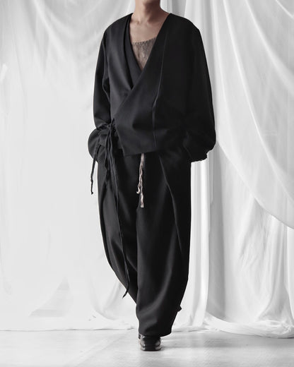 collarless tailored jacket