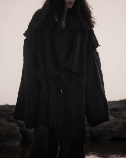 mid-length slit haori