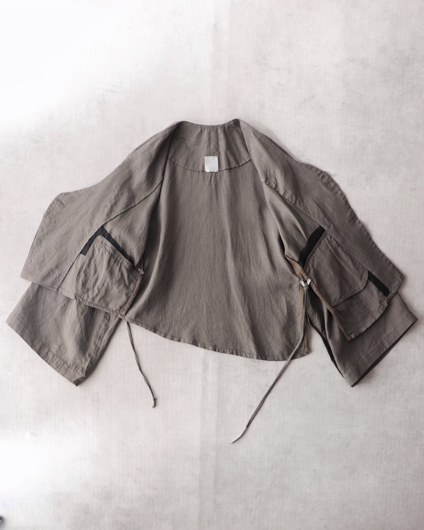 collarless jacket