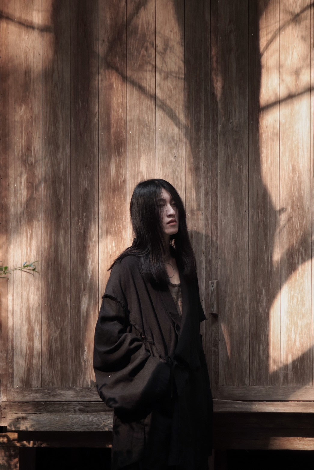 mid-length slit haori