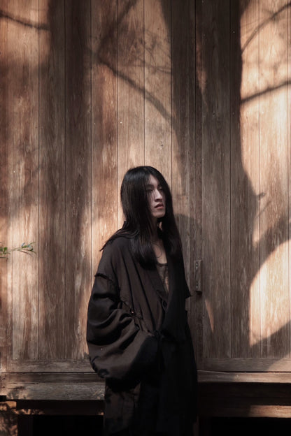 mid-length slit haori