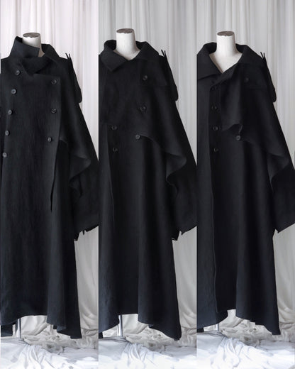 linen layered coat