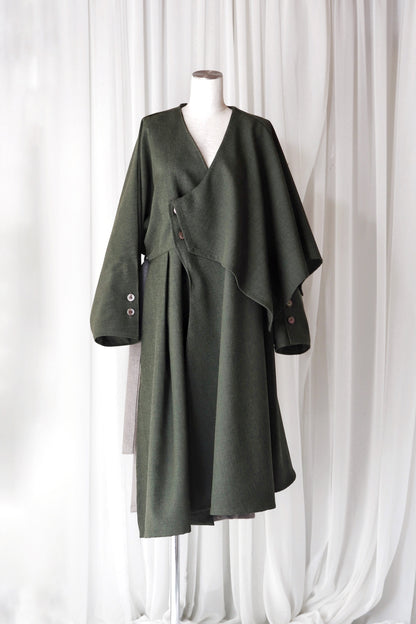 asymmetry layered coat