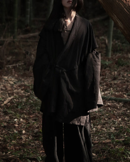 mid-length slit haori