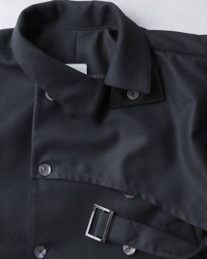 wool layered trench coat