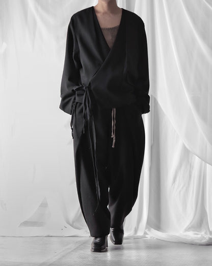 collarless tailored jacket