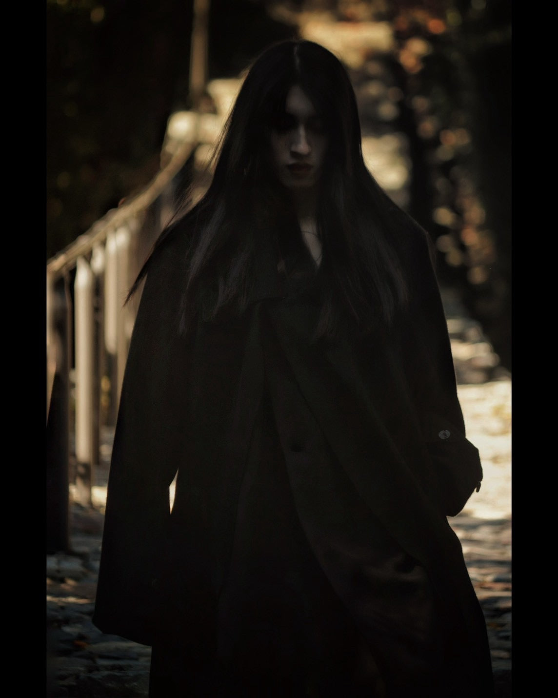melton&gabardine layered coat