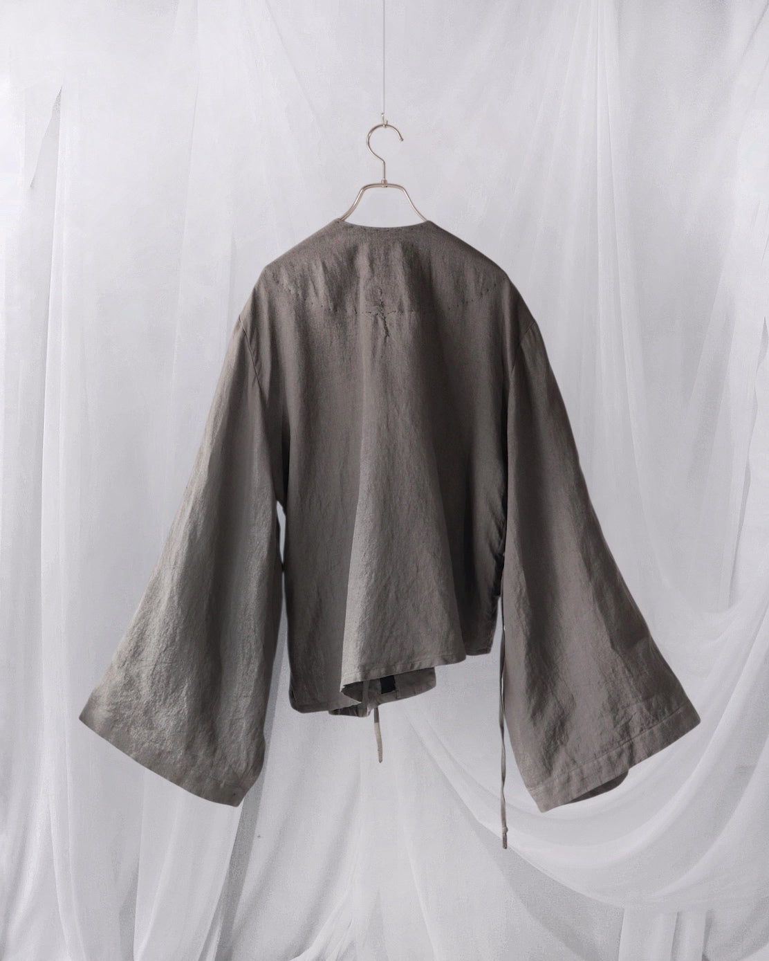 collarless jacket