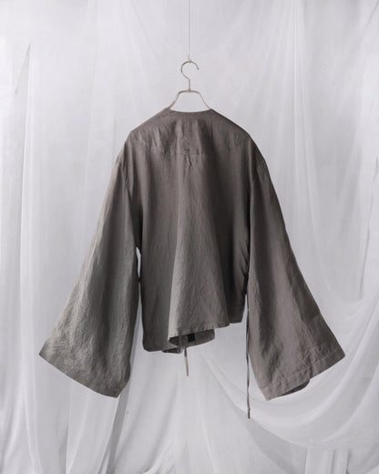 collarless jacket