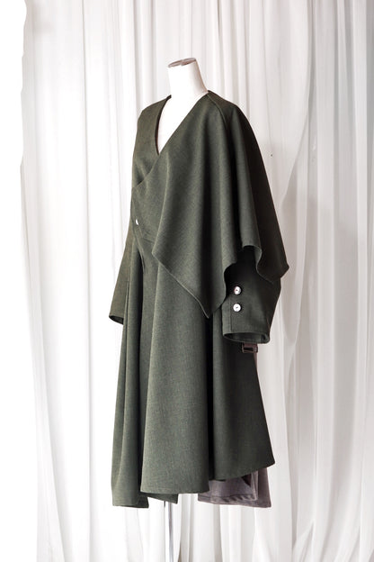 asymmetry layered coat