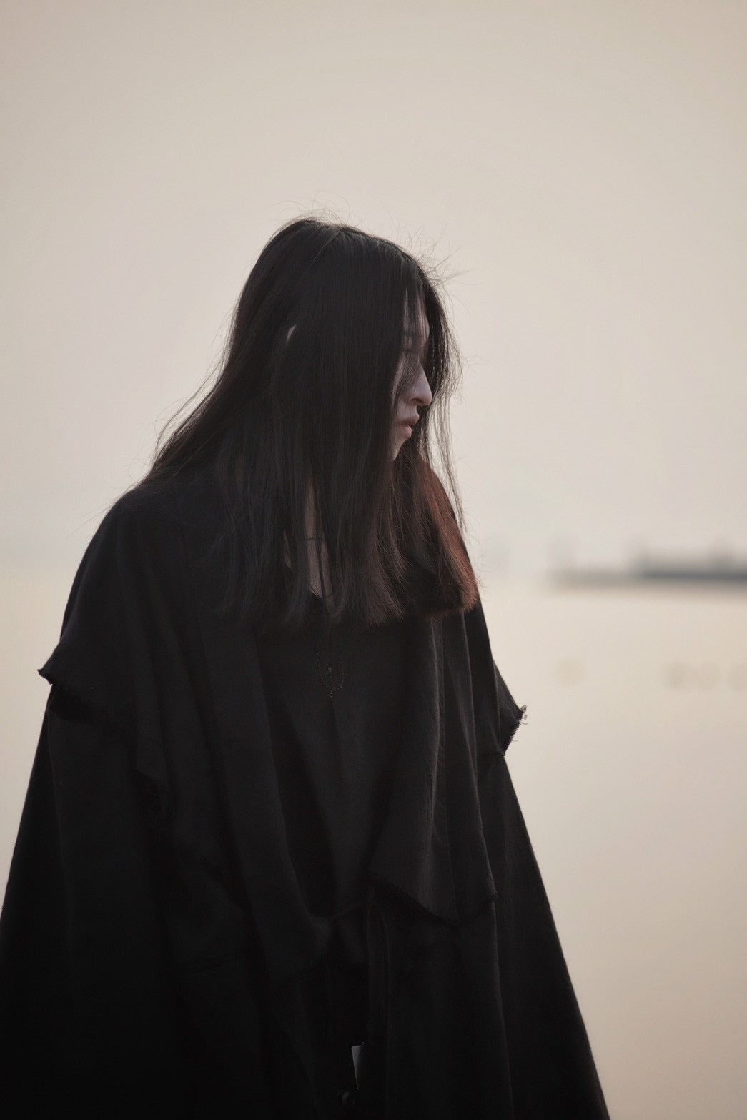 mid-length slit haori