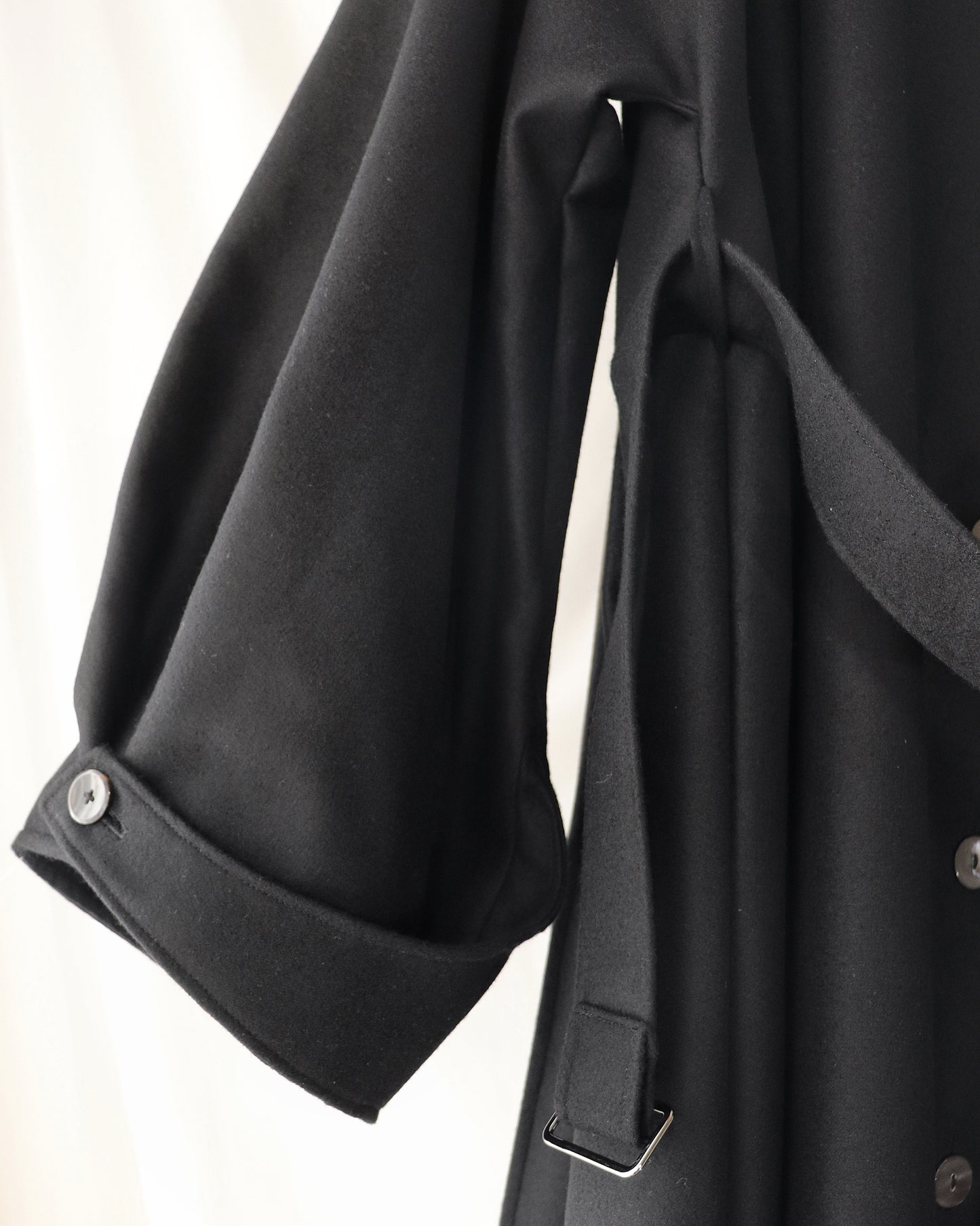 wool melton asymmetry coat