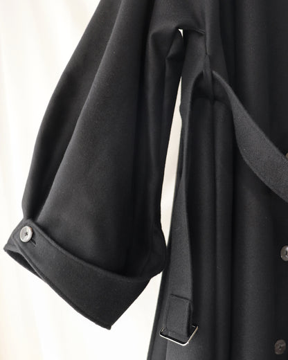 wool melton asymmetry coat