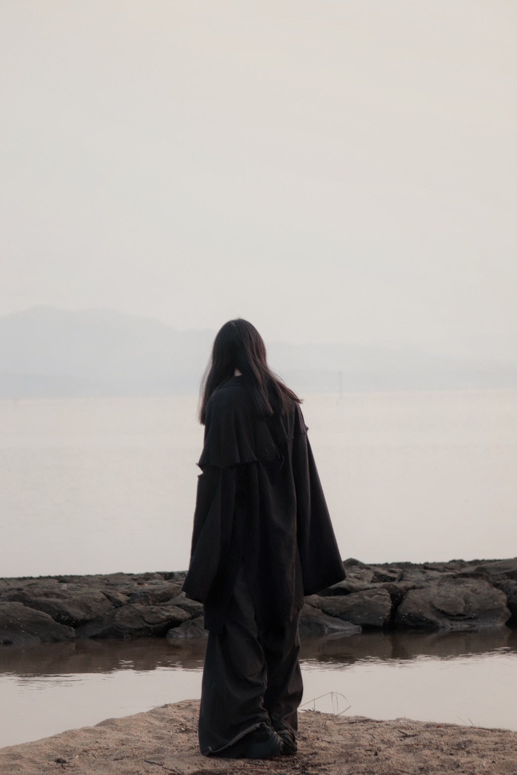 mid-length slit haori