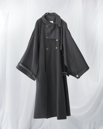 wool layered trench coat