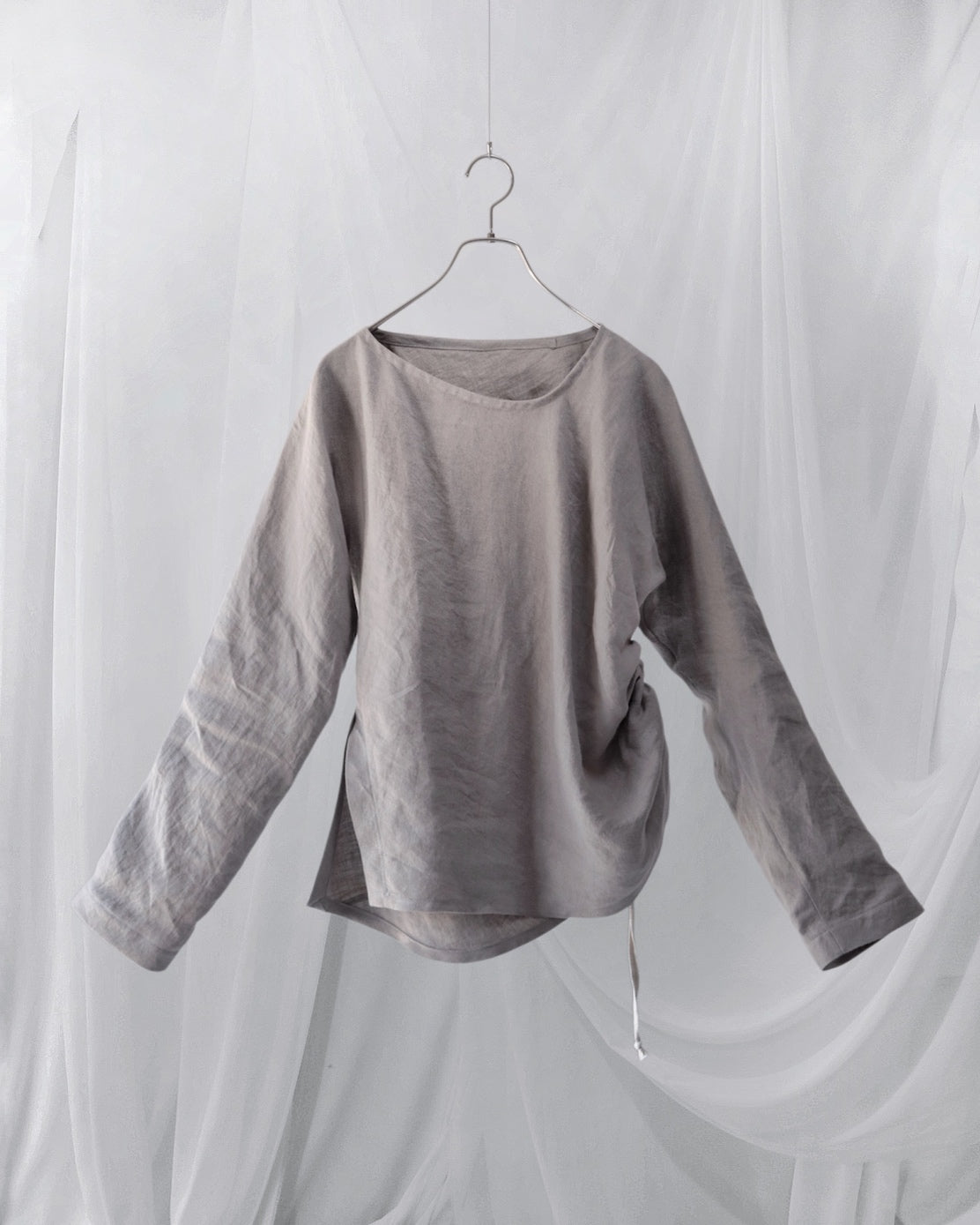 bias-cut pullover