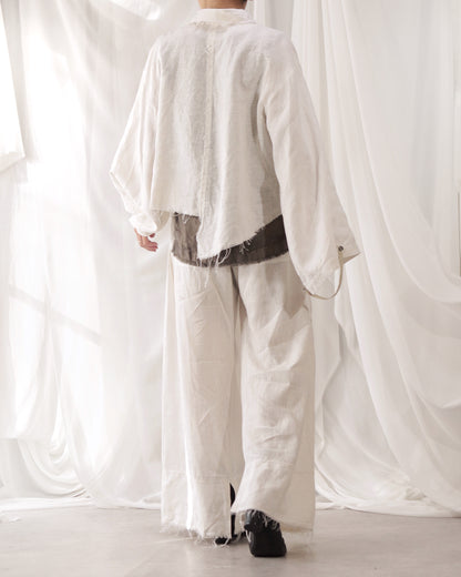 cut off flare sleeve shirt