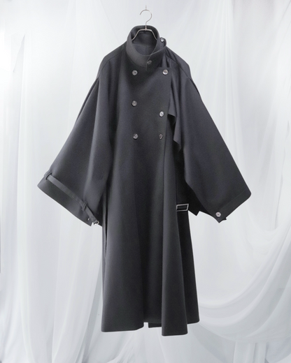 wool layered trench coat