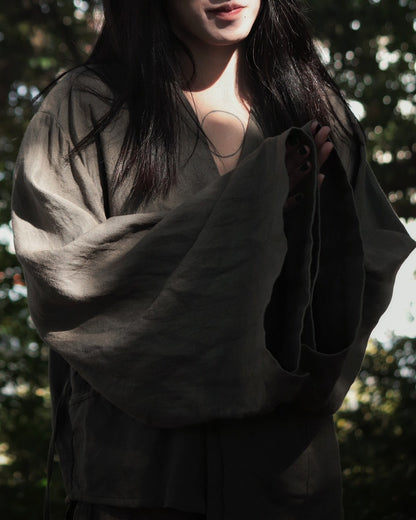 collarless jacket