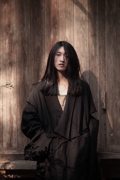 mid-length slit haori
