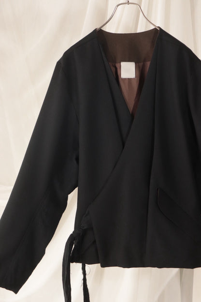 collarless tailored jacket